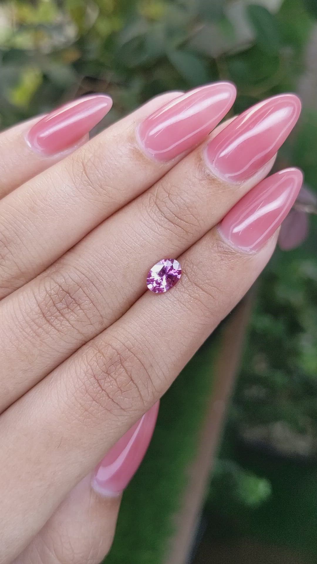 0.84 Ct. Pink Sapphire from Ceylon (Sri Lanka) Size Video