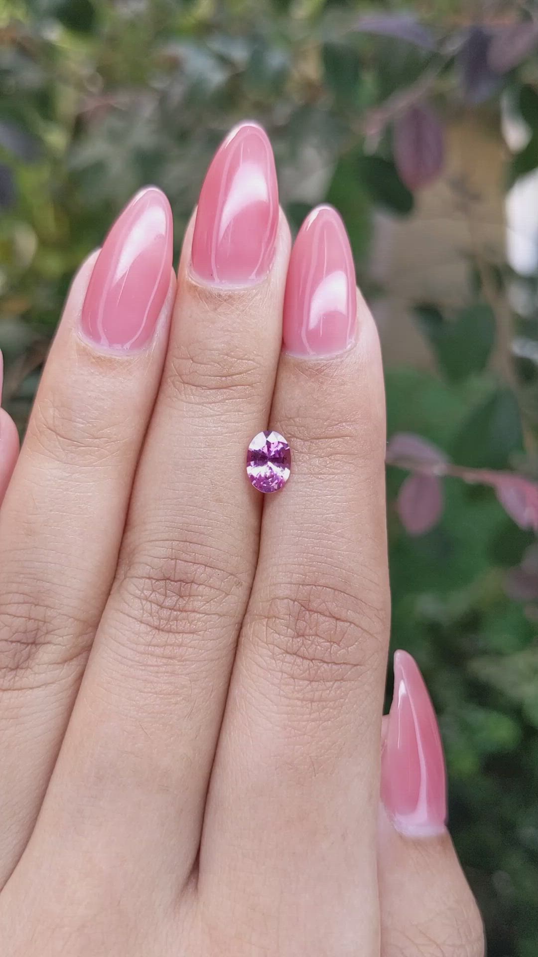 0.84 Ct. Pink Sapphire from Ceylon (Sri Lanka) Size Video
