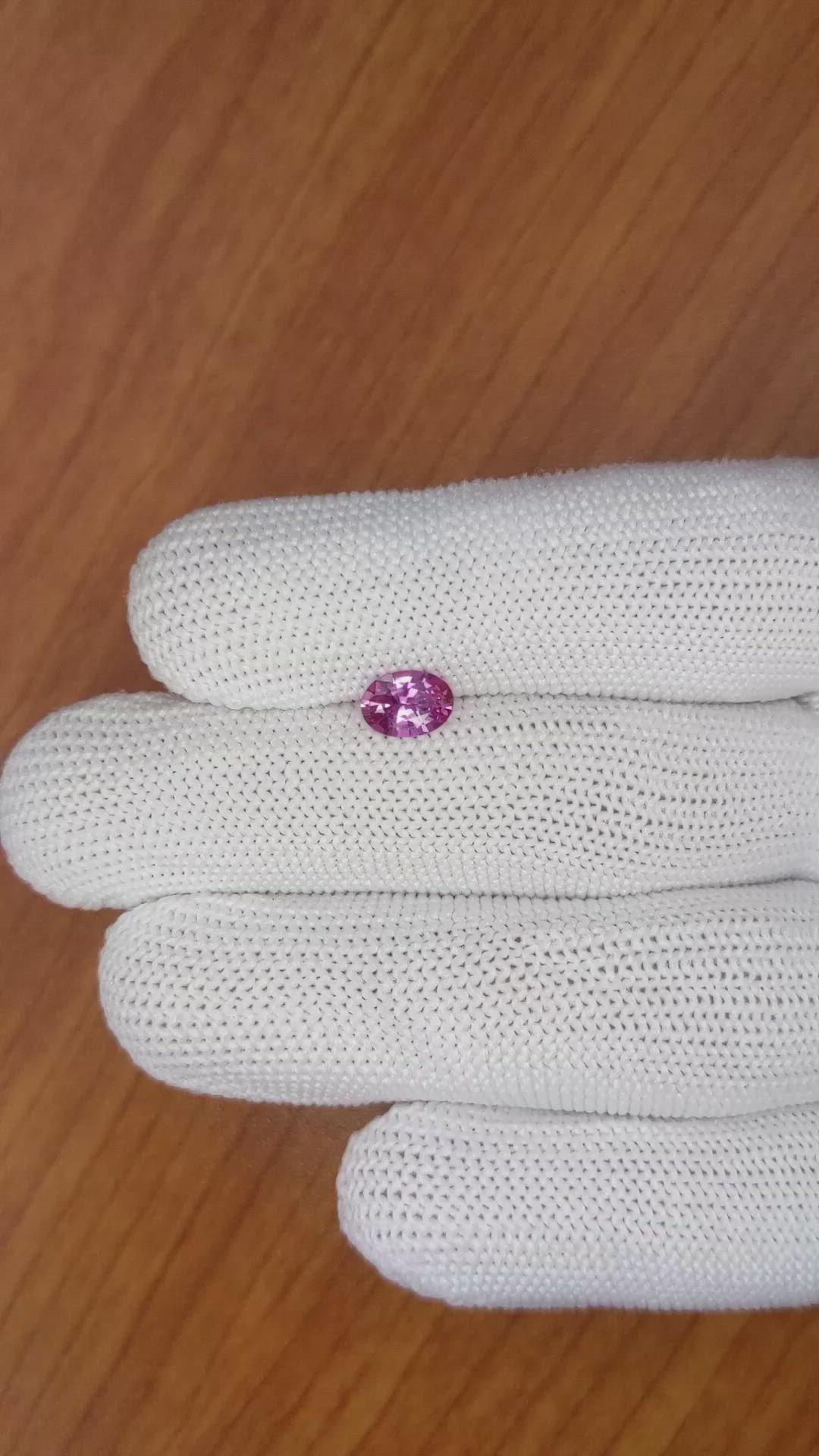 0.84 Ct. Pink Sapphire from Ceylon (Sri Lanka) Size Video
