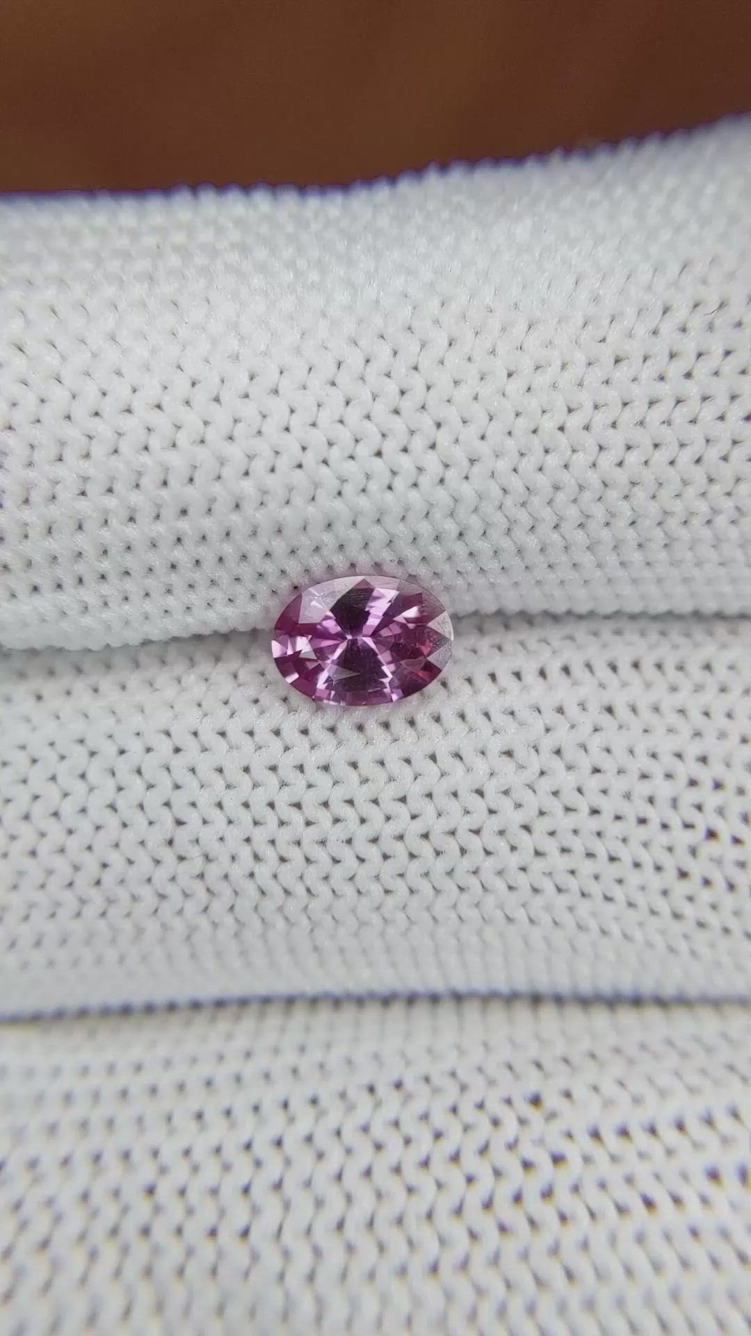 0.84 Ct. Pink Sapphire from Ceylon (Sri Lanka) Size Video