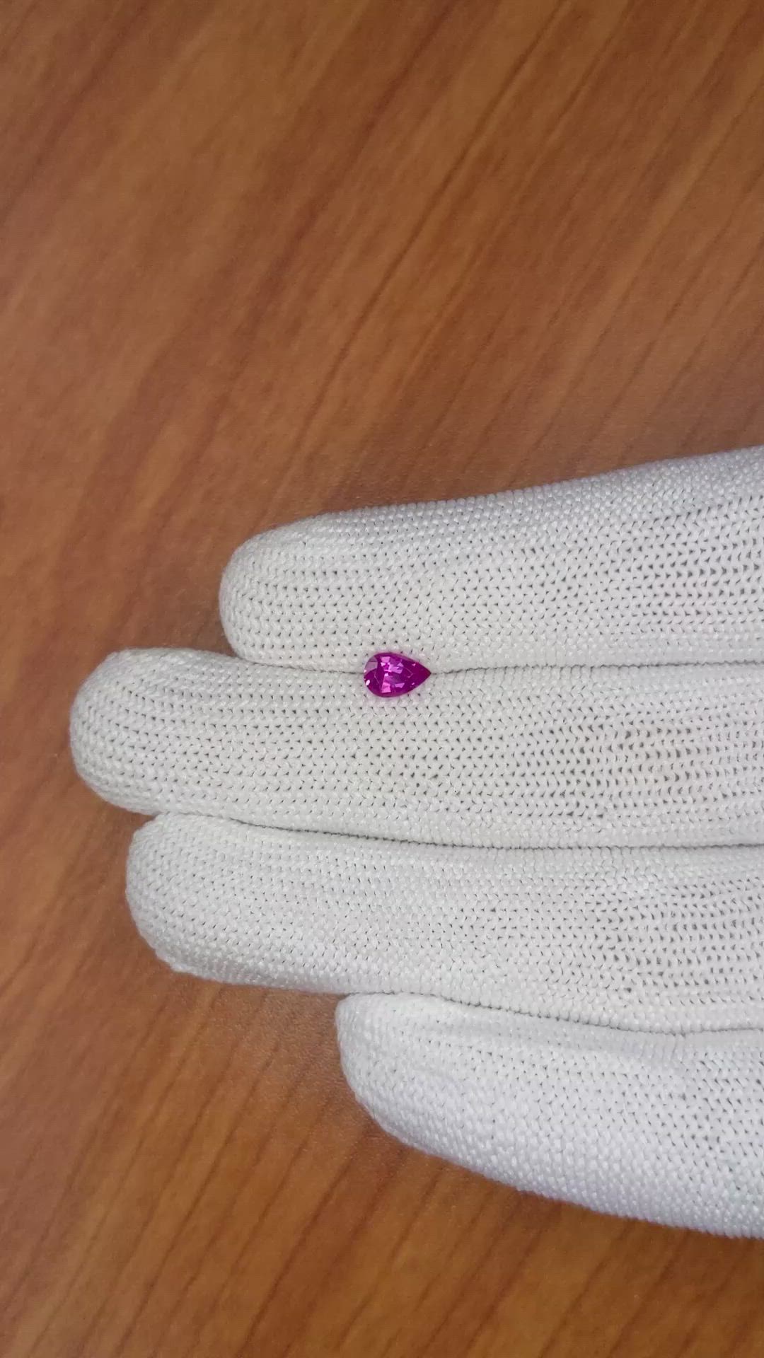 0.59 Ct. Purplish Pink Sapphire from Ceylon (Sri Lanka) Size Video