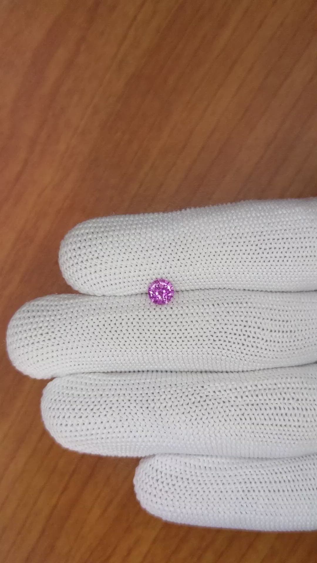 0.57 Ct. Pinkish Purple Sapphire from Ceylon (Sri Lanka) Size Video