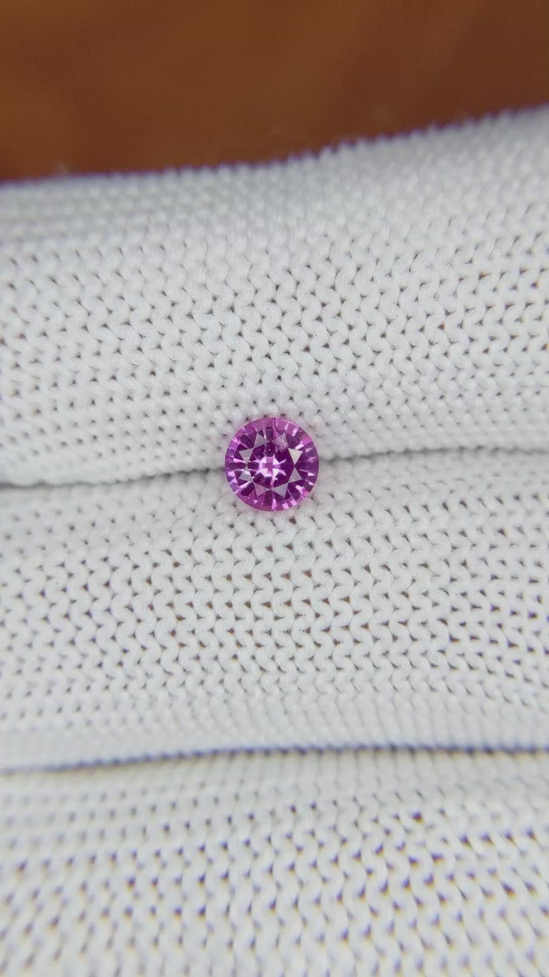 0.57 Ct. Pinkish Purple Sapphire from Ceylon (Sri Lanka) Size Video