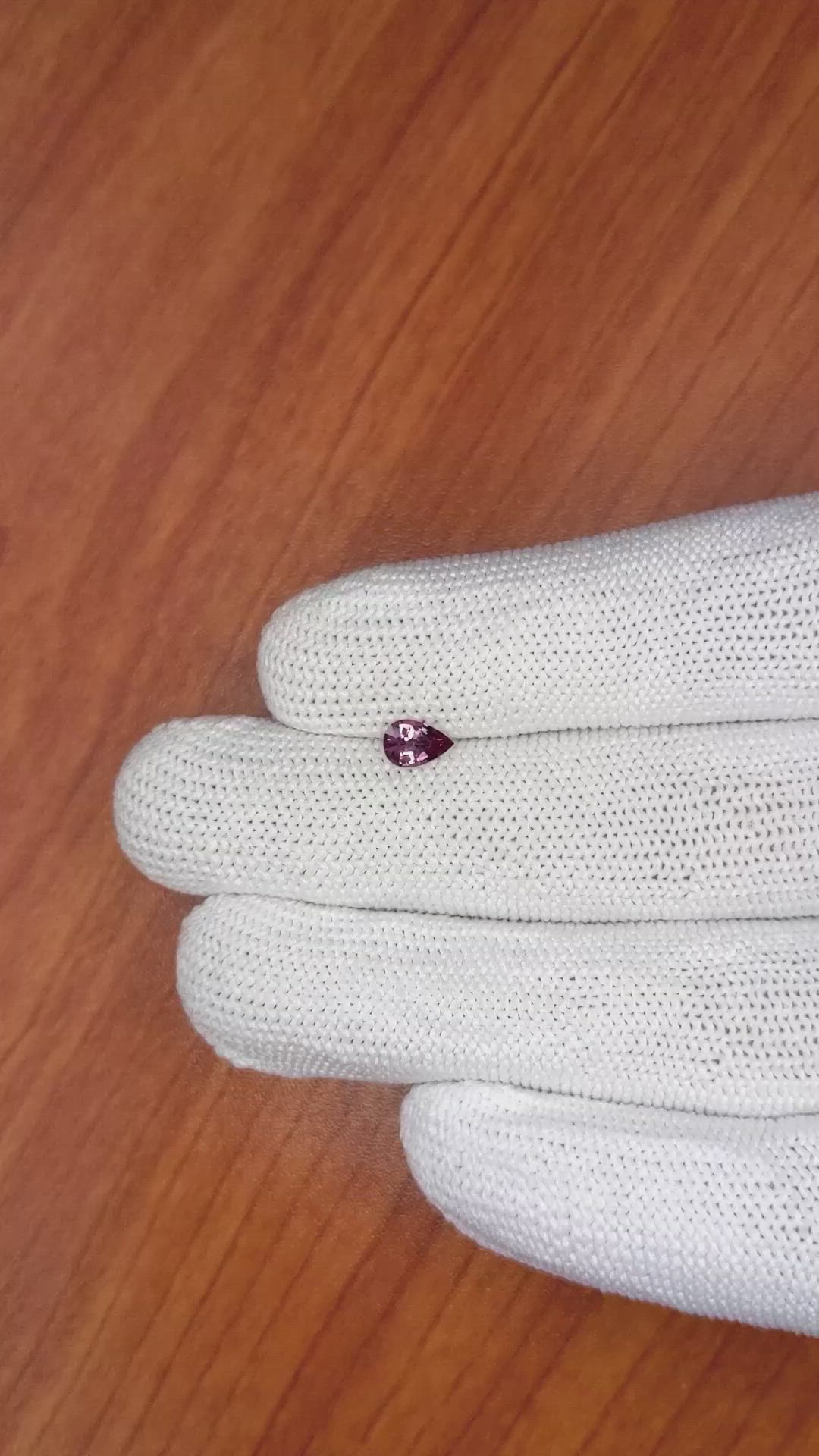 0.45 Ct. Pinkish Purple Sapphire from Ceylon (Sri Lanka) Size Video