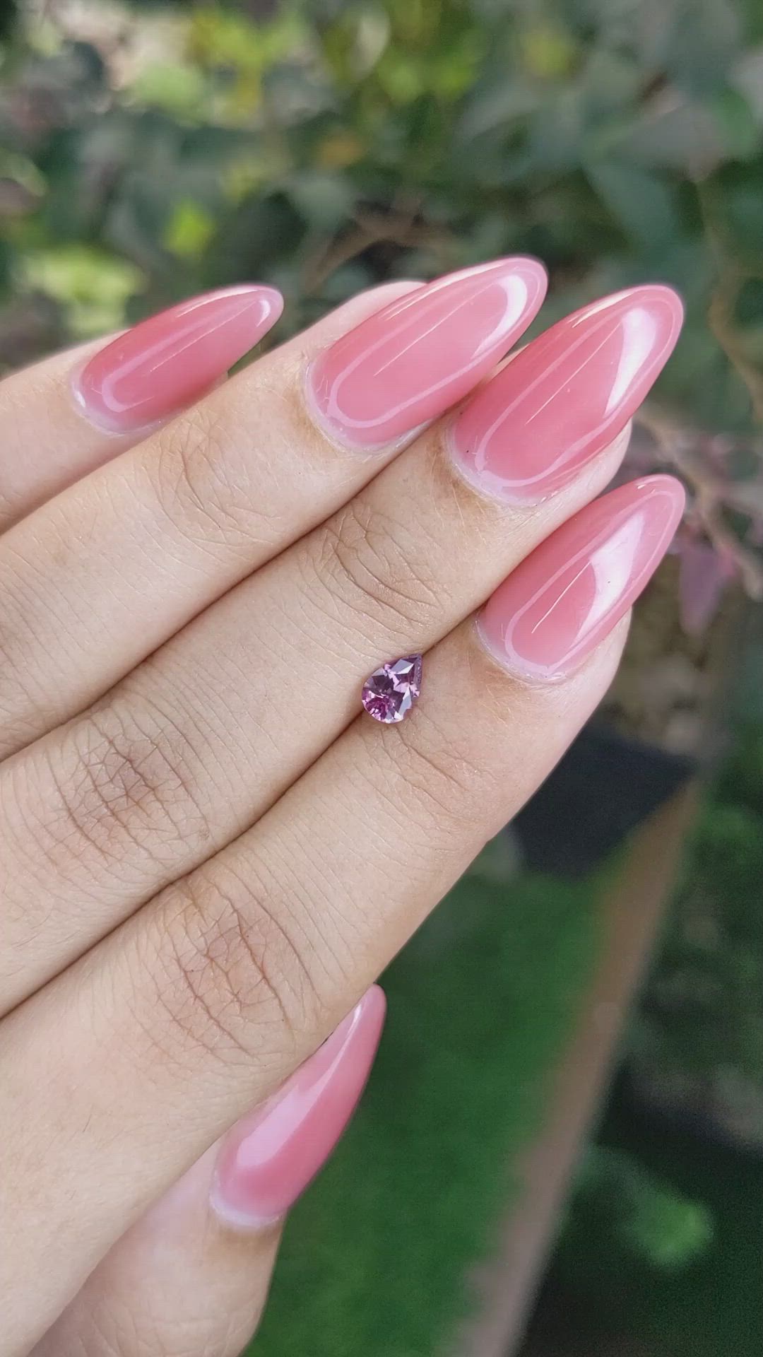 0.45 Ct. Pinkish Purple Sapphire from Ceylon (Sri Lanka) Size Video