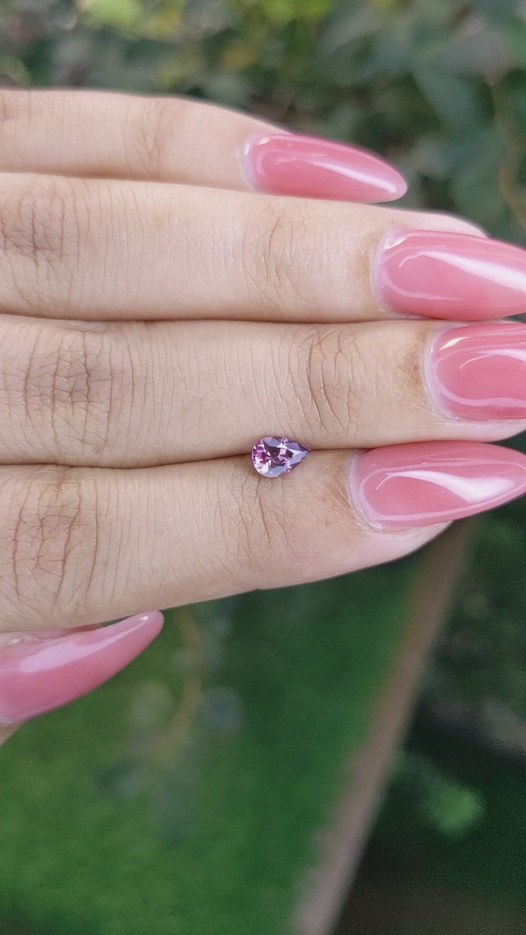 0.45 Ct. Pinkish Purple Sapphire from Ceylon (Sri Lanka) Size Video