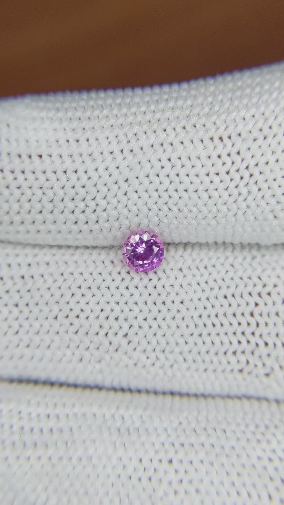 0.37 Ct. Pinkish Purple Sapphire from Ceylon (Sri Lanka) Size Video