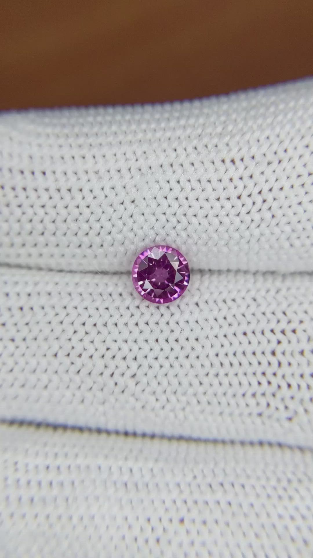 0.78 Ct. Pinkish Purple Sapphire from Ceylon (Sri Lanka) Size Video