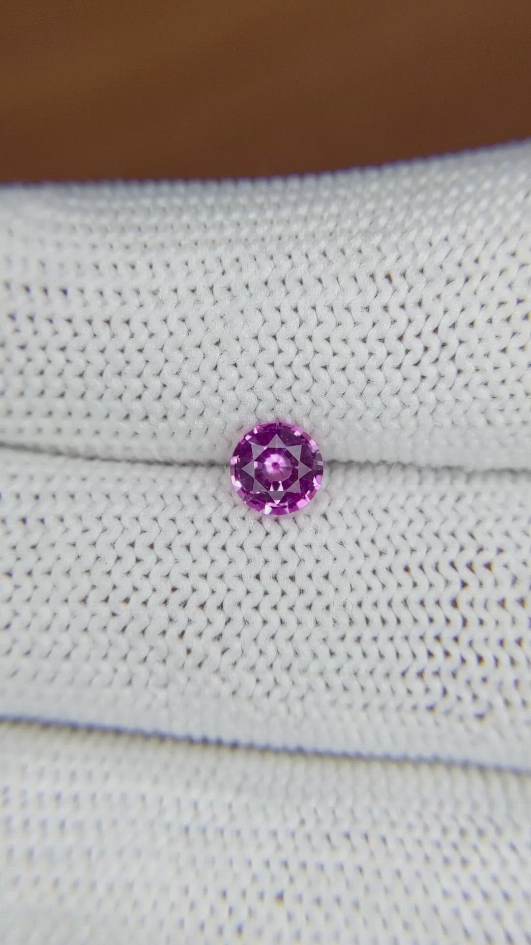 0.65 Ct. Pinkish Purple Sapphire from Ceylon (Sri Lanka) Size Video