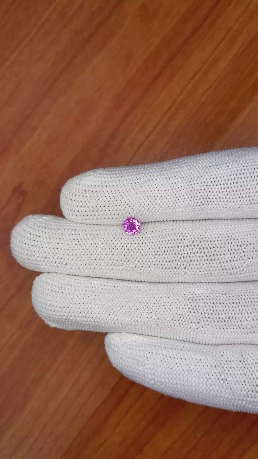 0.42 Ct. Pinkish Purple Sapphire from Ceylon (Sri Lanka) Size Video