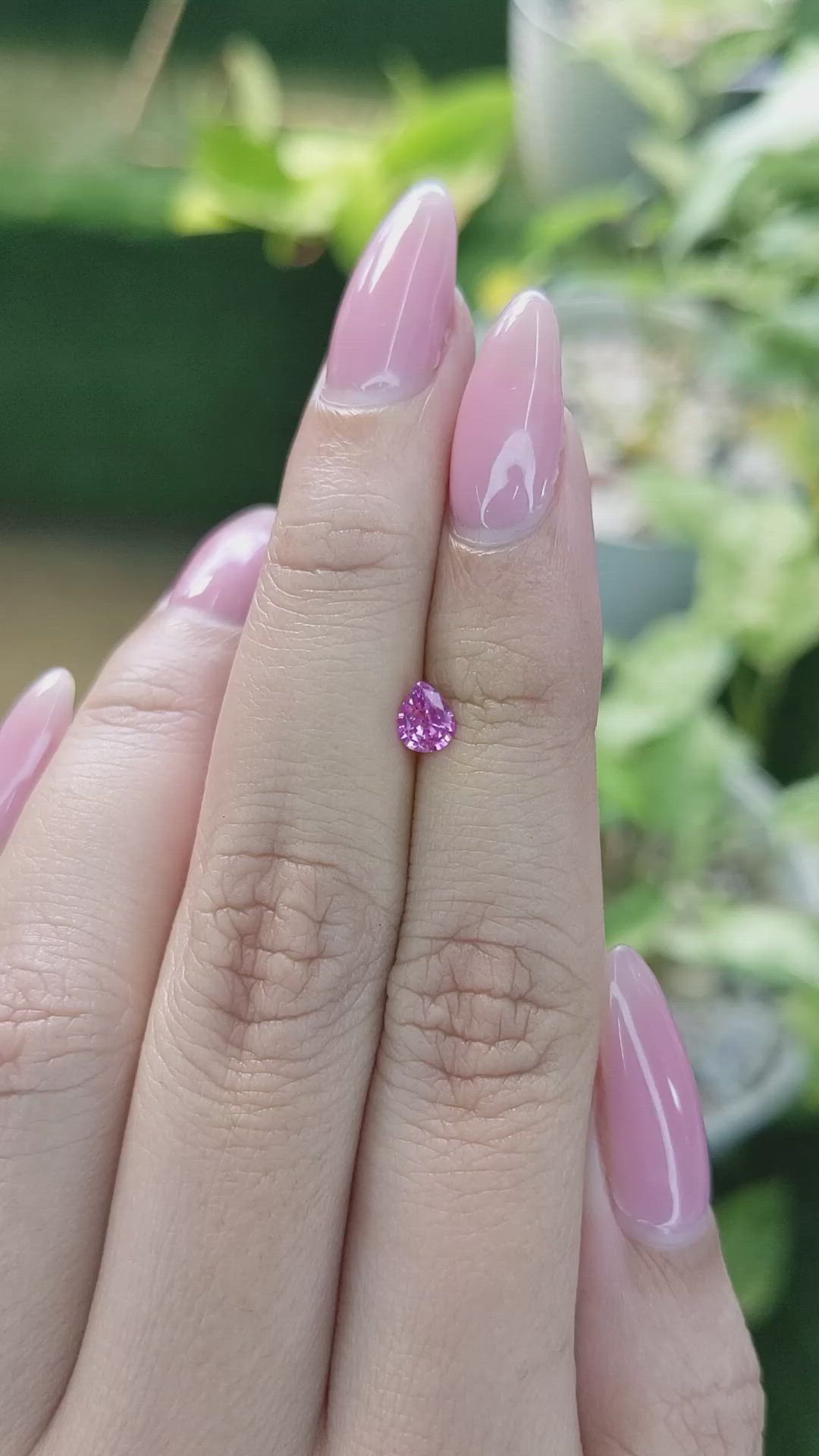 0.39 Ct. Pink Sapphire from Ceylon (Sri Lanka) Size Video