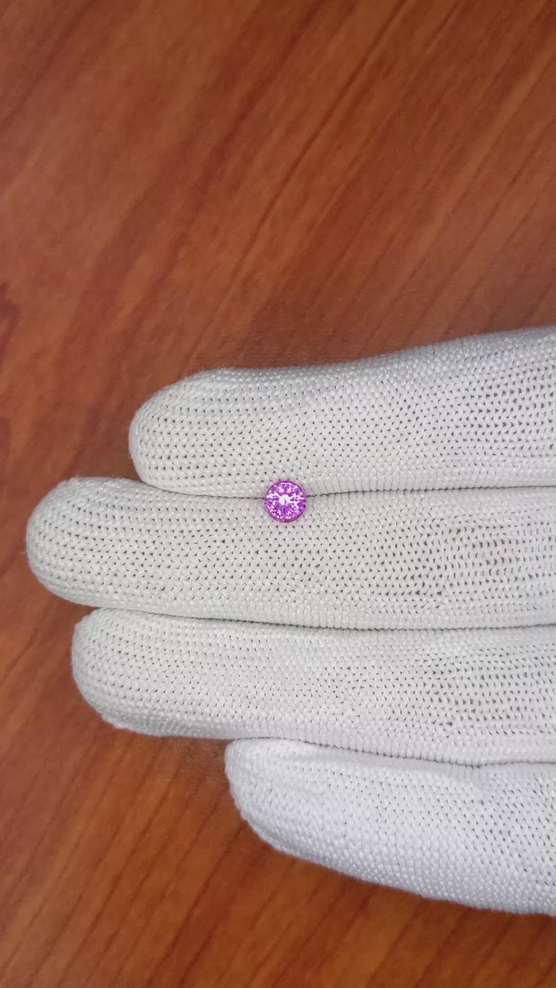 0.65 Ct. Pinkish Purple Sapphire from Ceylon (Sri Lanka) Size Video