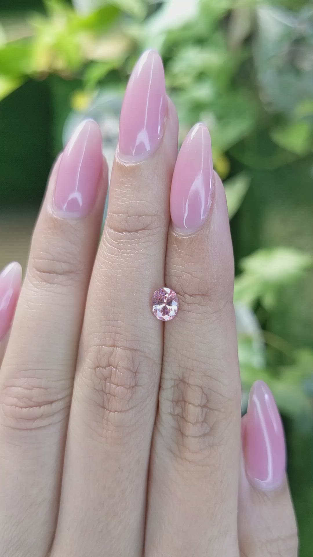0.78 Ct. Pink Sapphire from Ceylon (Sri Lanka) Size Video
