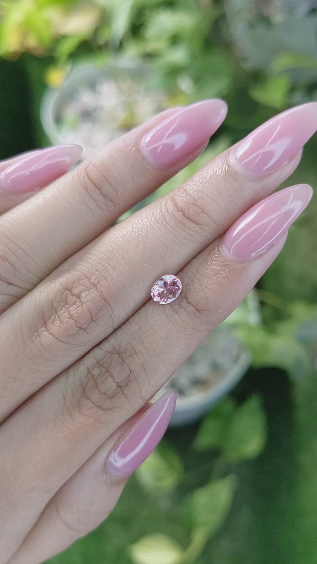 0.78 Ct. Pink Sapphire from Ceylon (Sri Lanka) Size Video