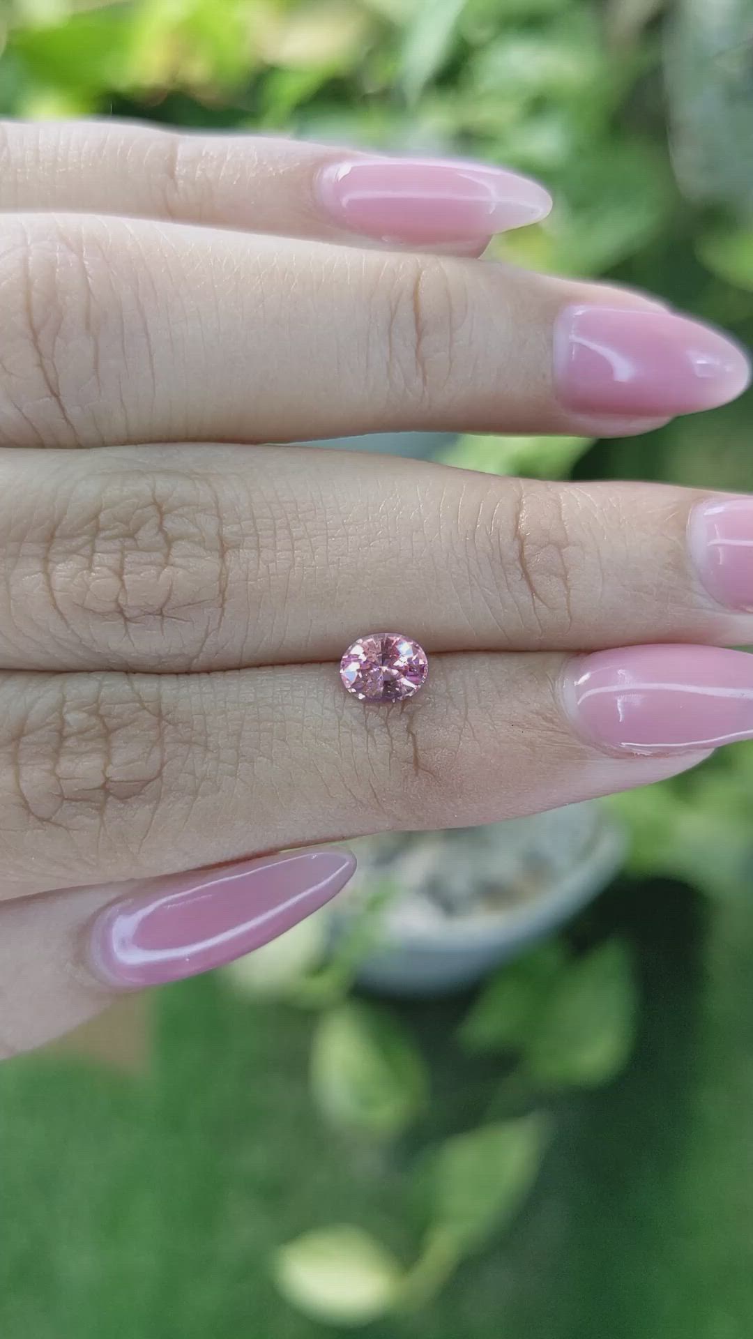 0.78 Ct. Pink Sapphire from Ceylon (Sri Lanka) Size Video