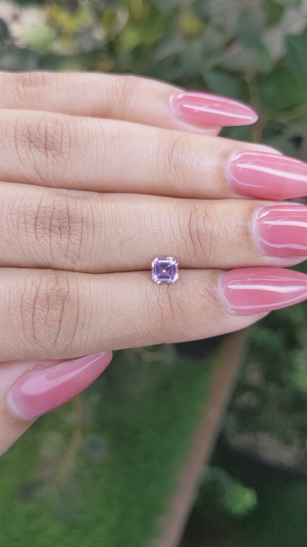 0.61 Ct. Purple Sapphire from Ceylon (Sri Lanka) Size Video