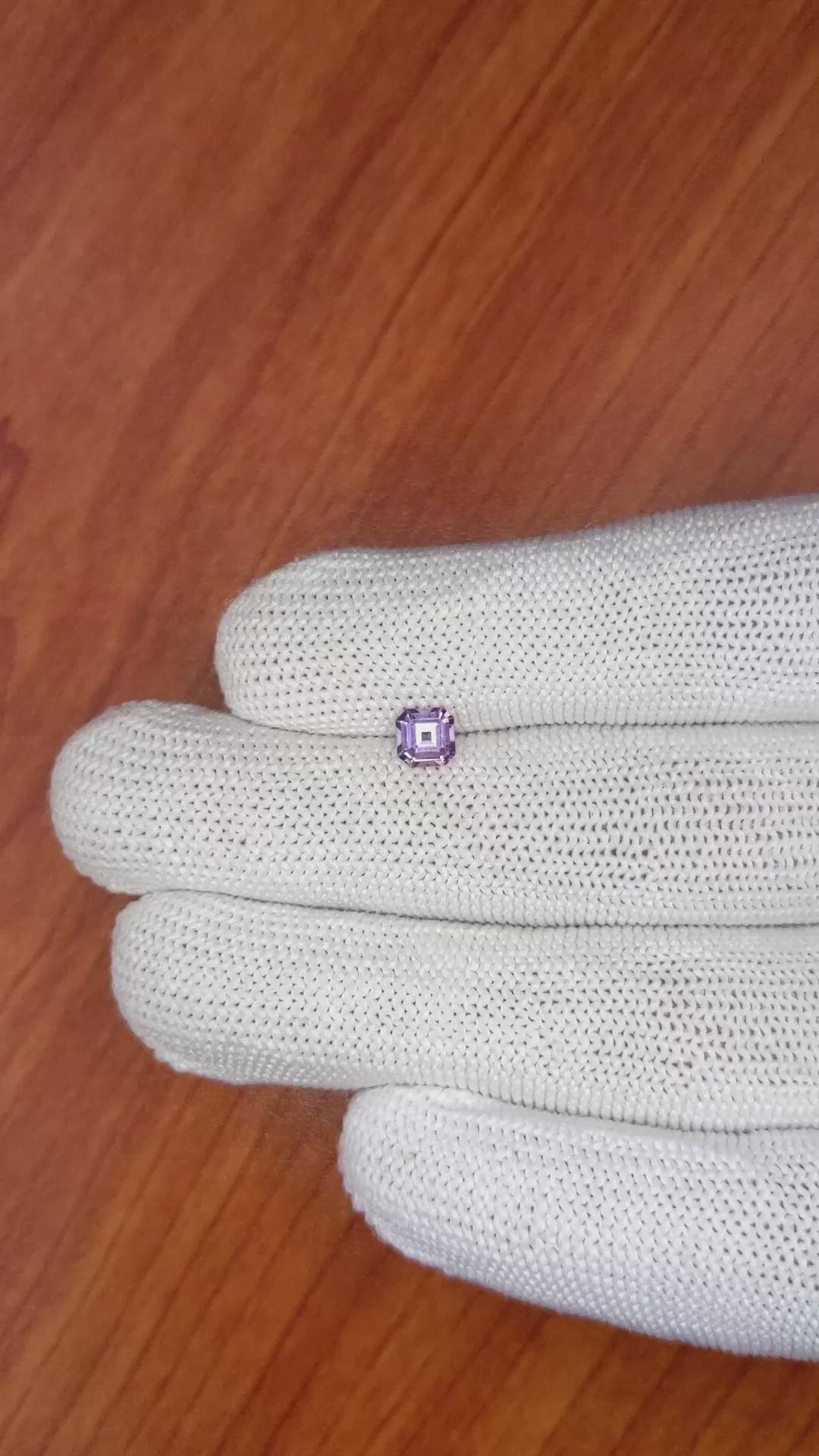 0.61 Ct. Purple Sapphire from Ceylon (Sri Lanka) Size Video