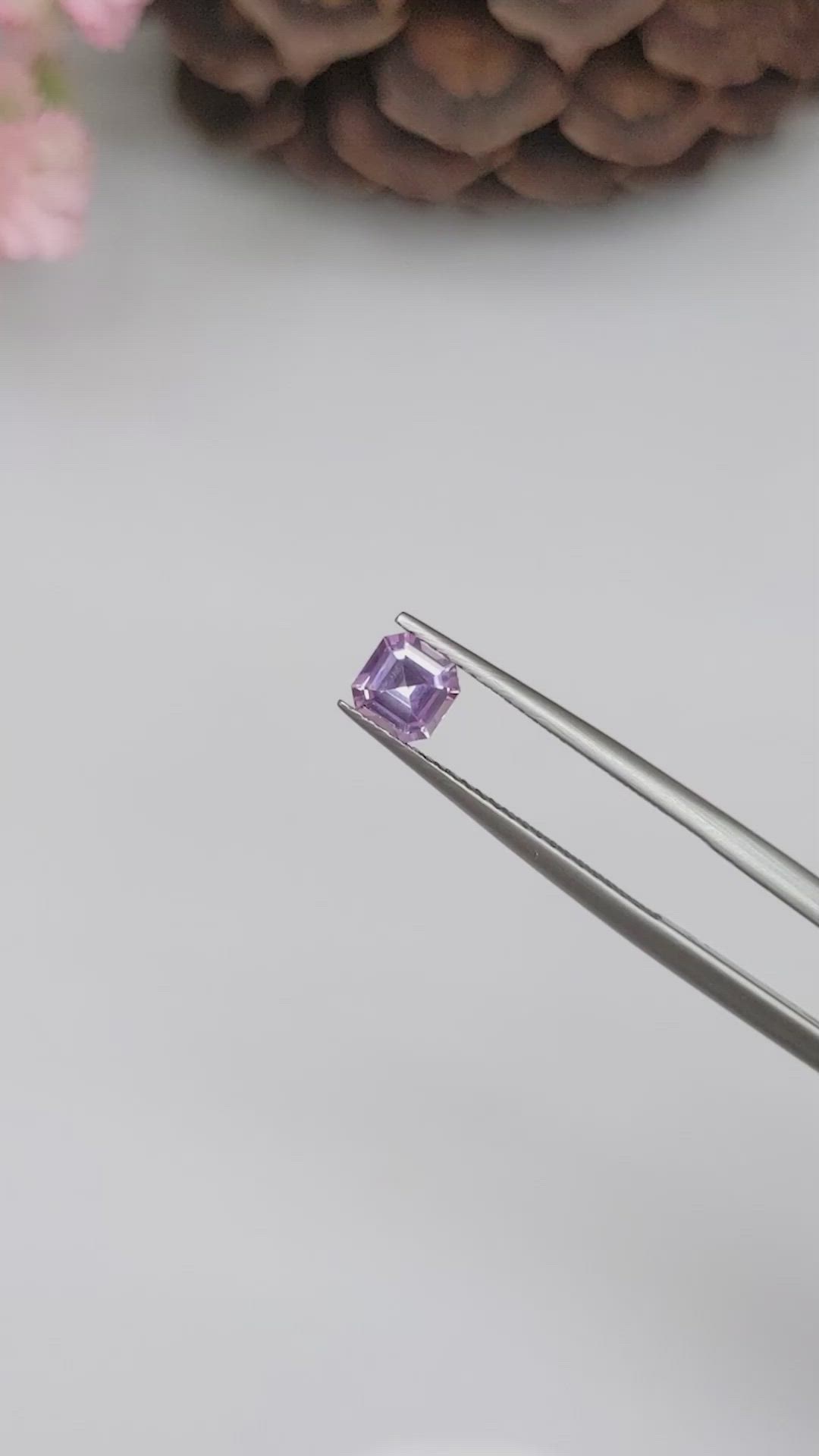 0.61 Ct. Purple Sapphire from Ceylon (Sri Lanka) Size Video