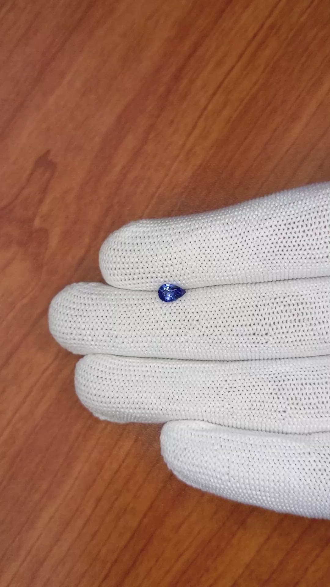 0.60 Ct. Blue Sapphire from Ceylon (Sri Lanka) Size Video
