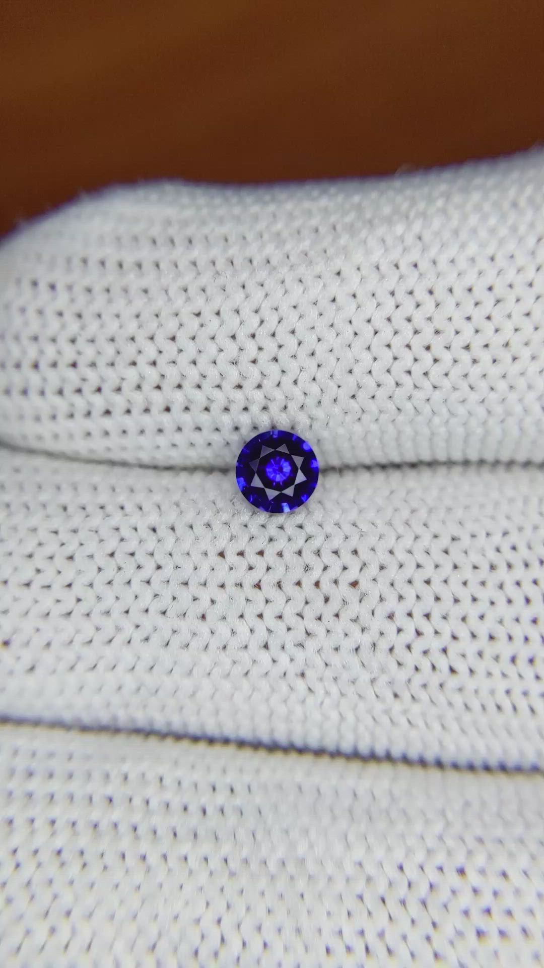 0.45 Ct. Blue Sapphire from Ceylon (Sri Lanka) Size Video
