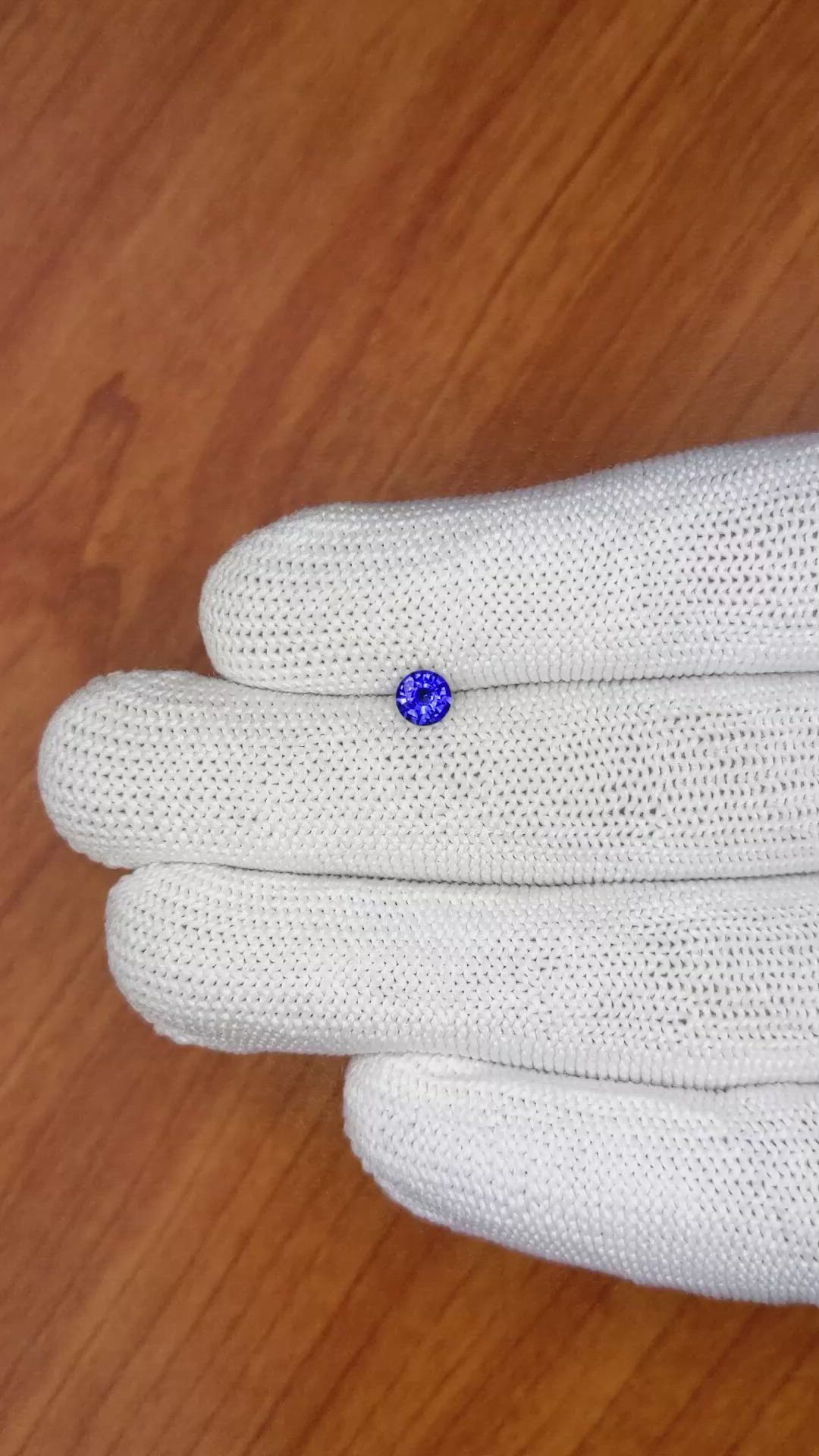 0.45 Ct. Blue Sapphire from Ceylon (Sri Lanka) Size Video