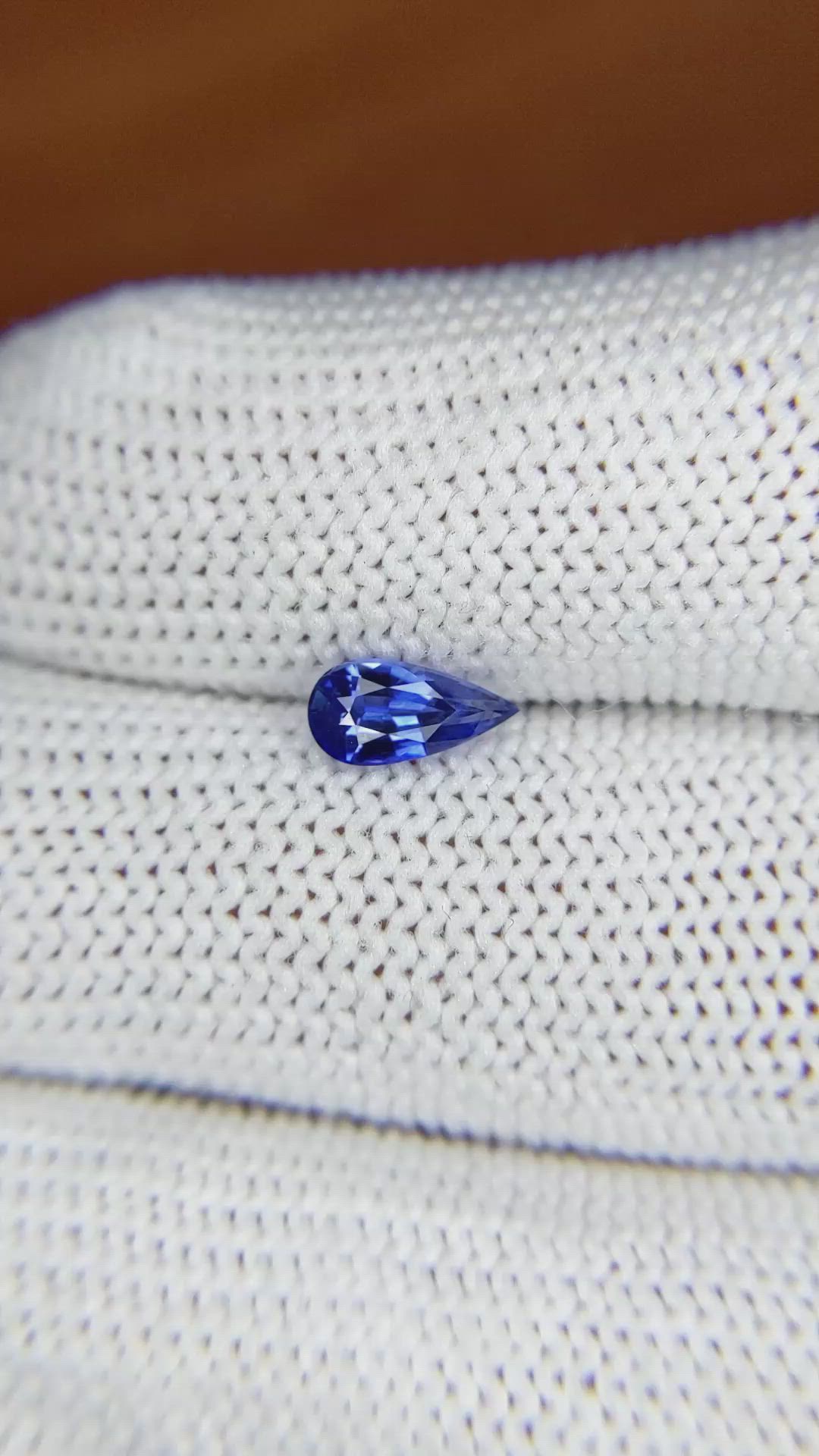 0.67 Ct. Blue Sapphire from Ceylon (Sri Lanka) Size Video