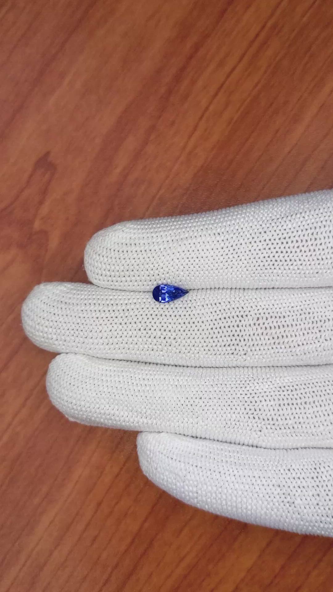 0.67 Ct. Blue Sapphire from Ceylon (Sri Lanka) Size Video