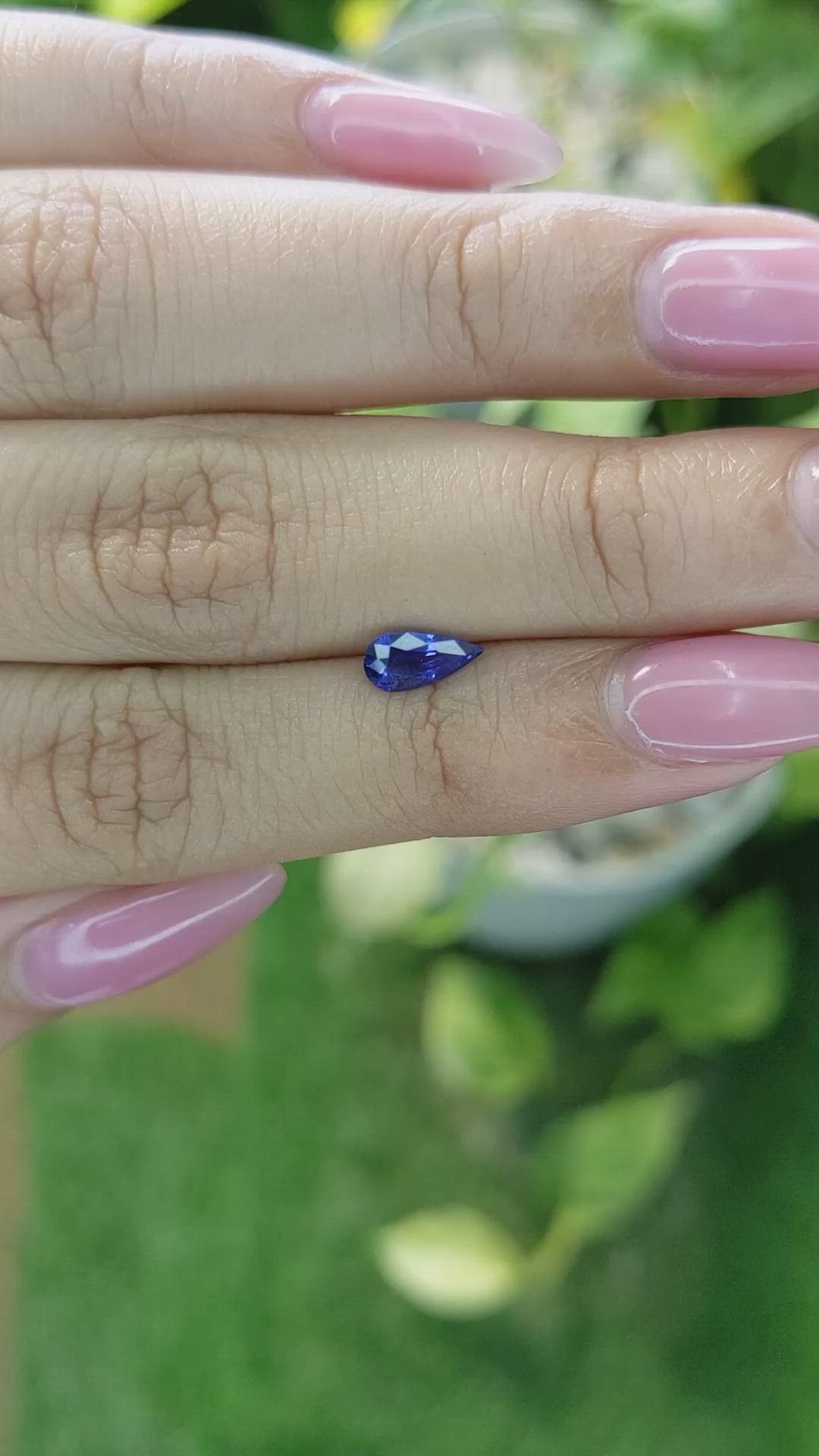 0.67 Ct. Blue Sapphire from Ceylon (Sri Lanka) Size Video