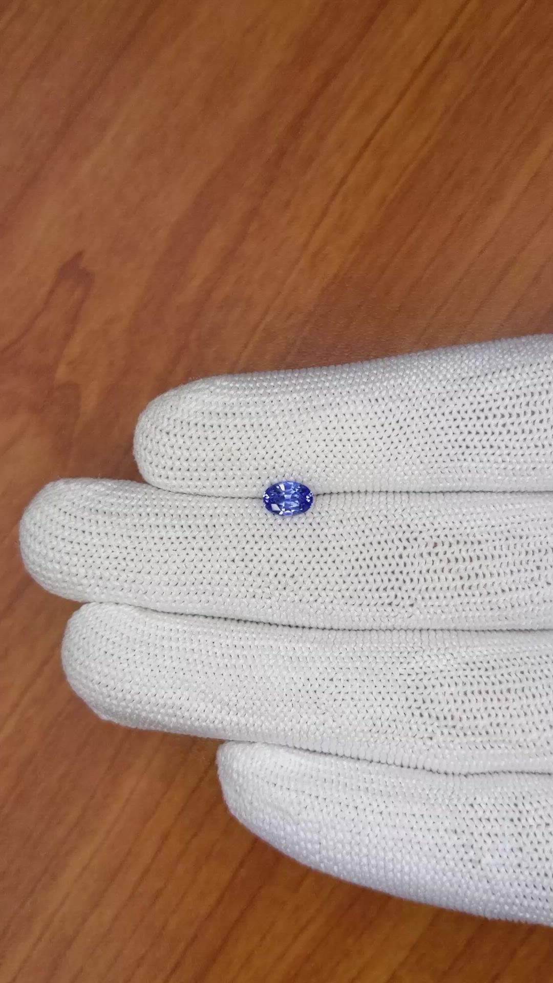 0.72 Ct. Blue Sapphire from Ceylon (Sri Lanka) Size Video