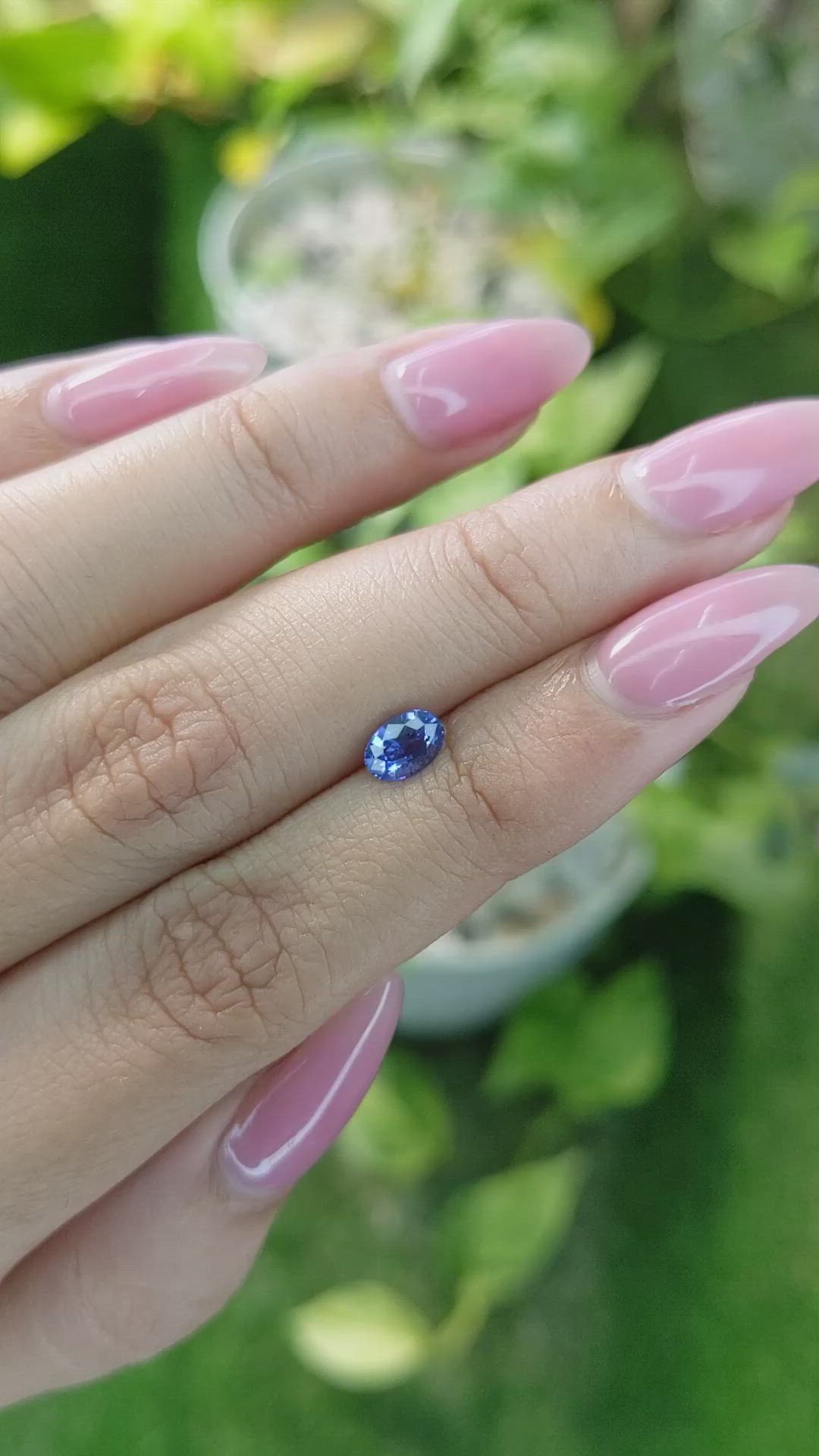 0.72 Ct. Blue Sapphire from Ceylon (Sri Lanka) Size Video