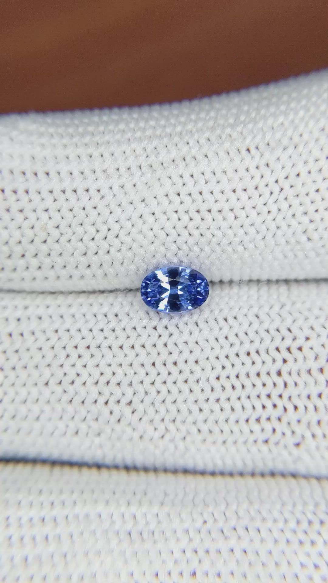 0.72 Ct. Blue Sapphire from Ceylon (Sri Lanka) Size Video