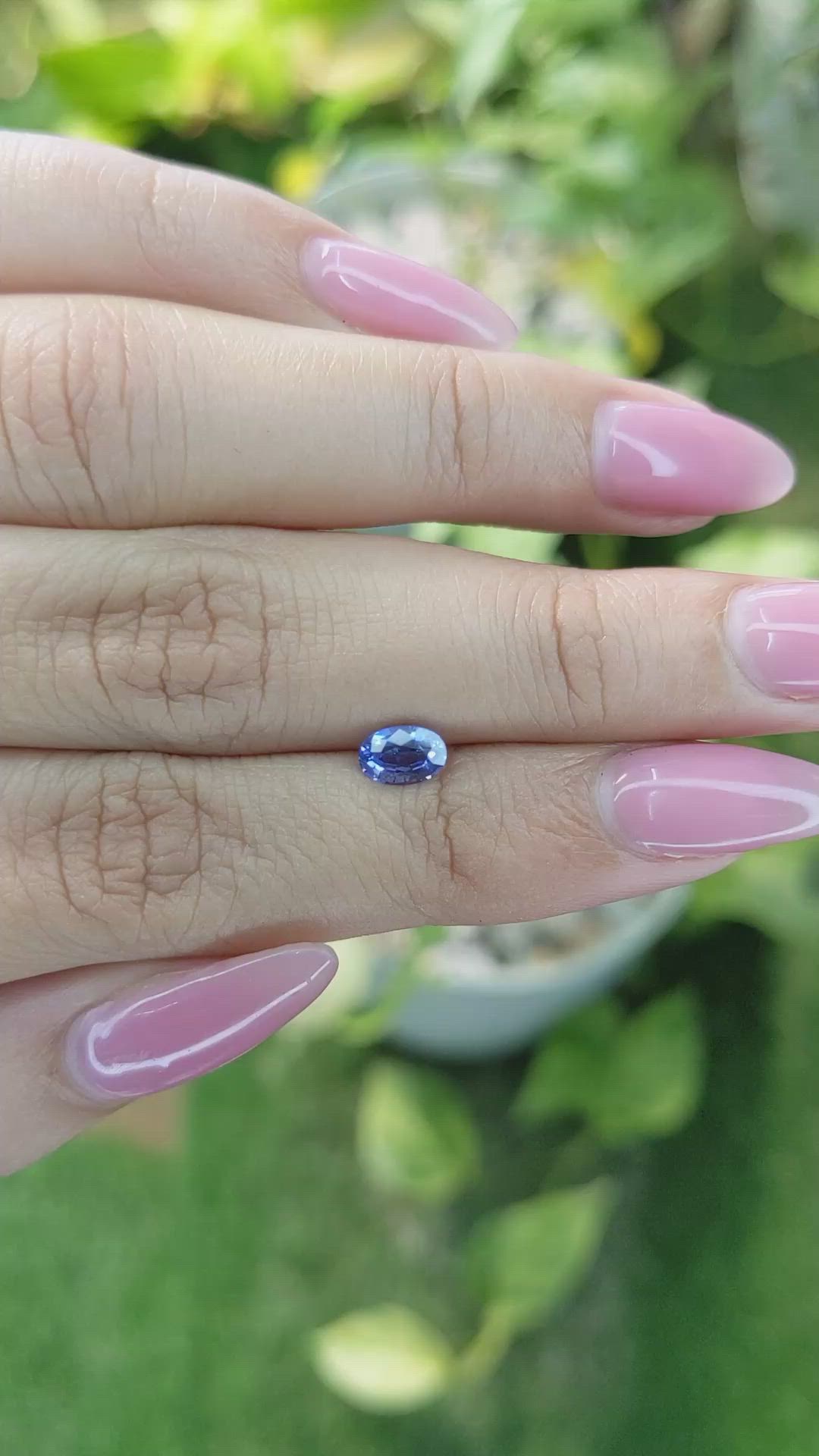 0.72 Ct. Blue Sapphire from Ceylon (Sri Lanka) Size Video