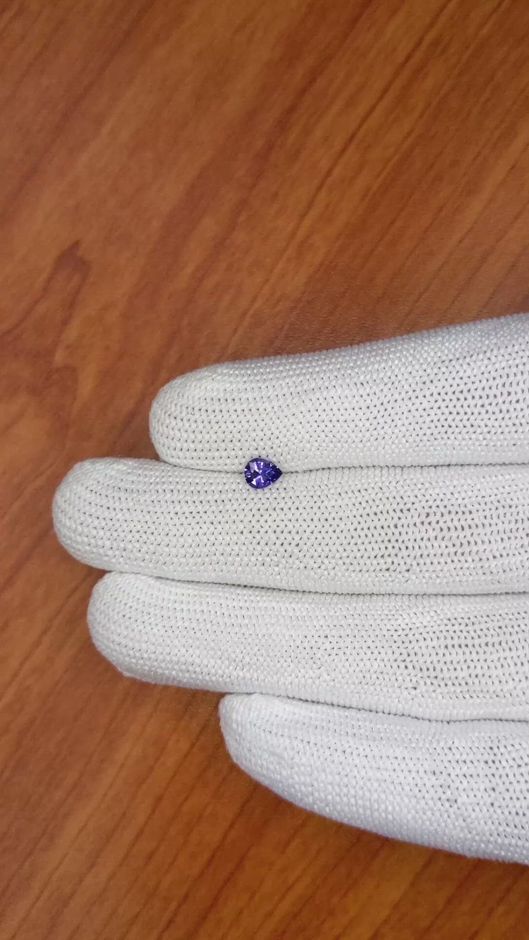 0.42 Ct. Violet Sapphire from Ceylon (Sri Lanka) Size Video