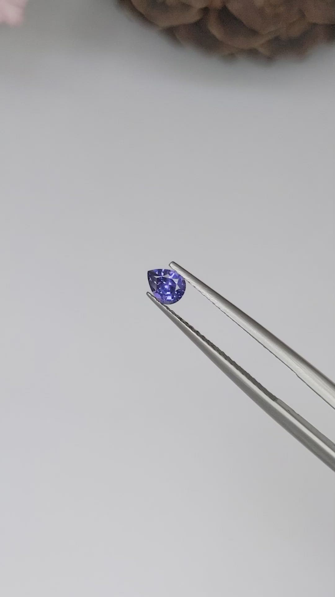 0.42 Ct. Violet Sapphire from Ceylon (Sri Lanka) Size Video
