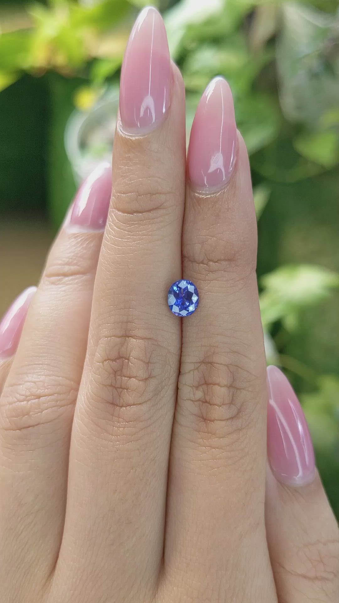 0.85 Ct. Blue Sapphire from Ceylon (Sri Lanka) Size Video