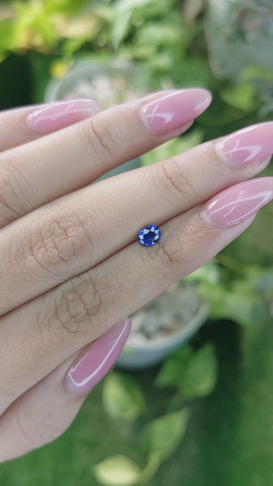 0.55 Ct. Blue Sapphire from Ceylon (Sri Lanka) Size Video
