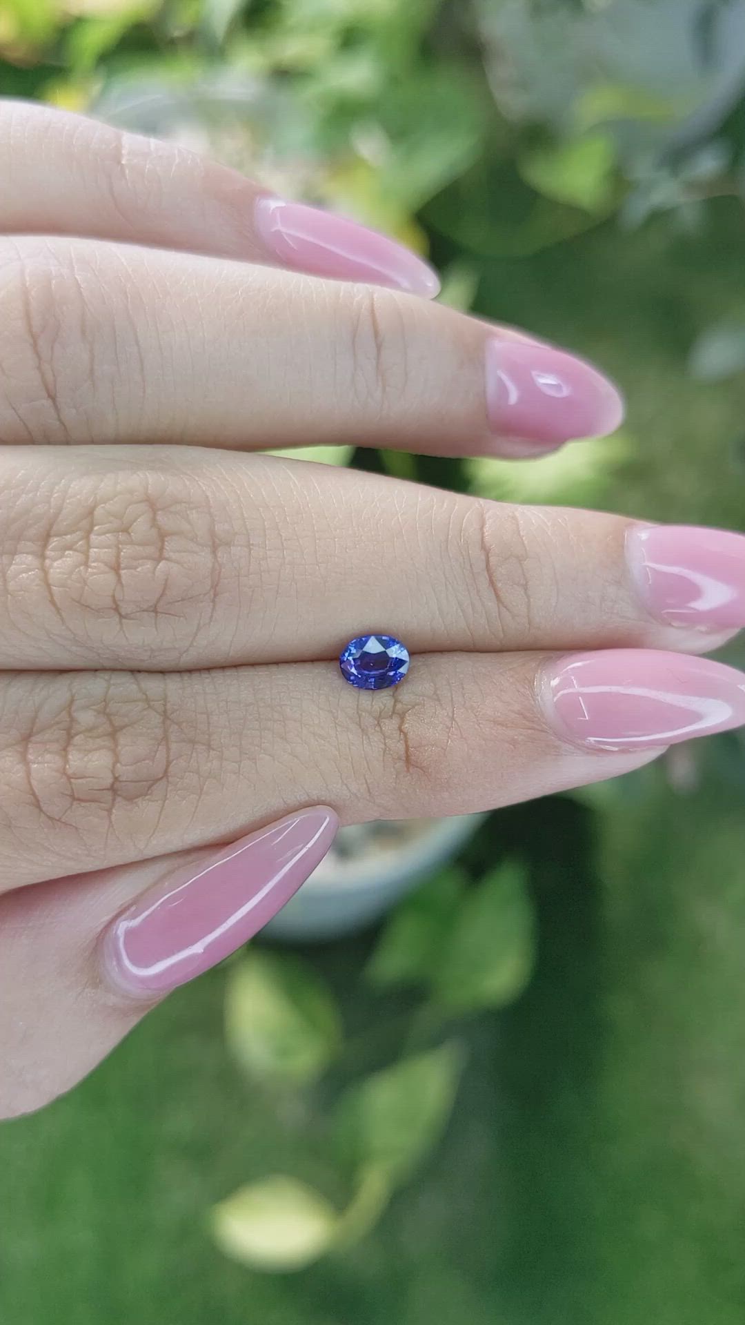0.55 Ct. Blue Sapphire from Ceylon (Sri Lanka) Size Video