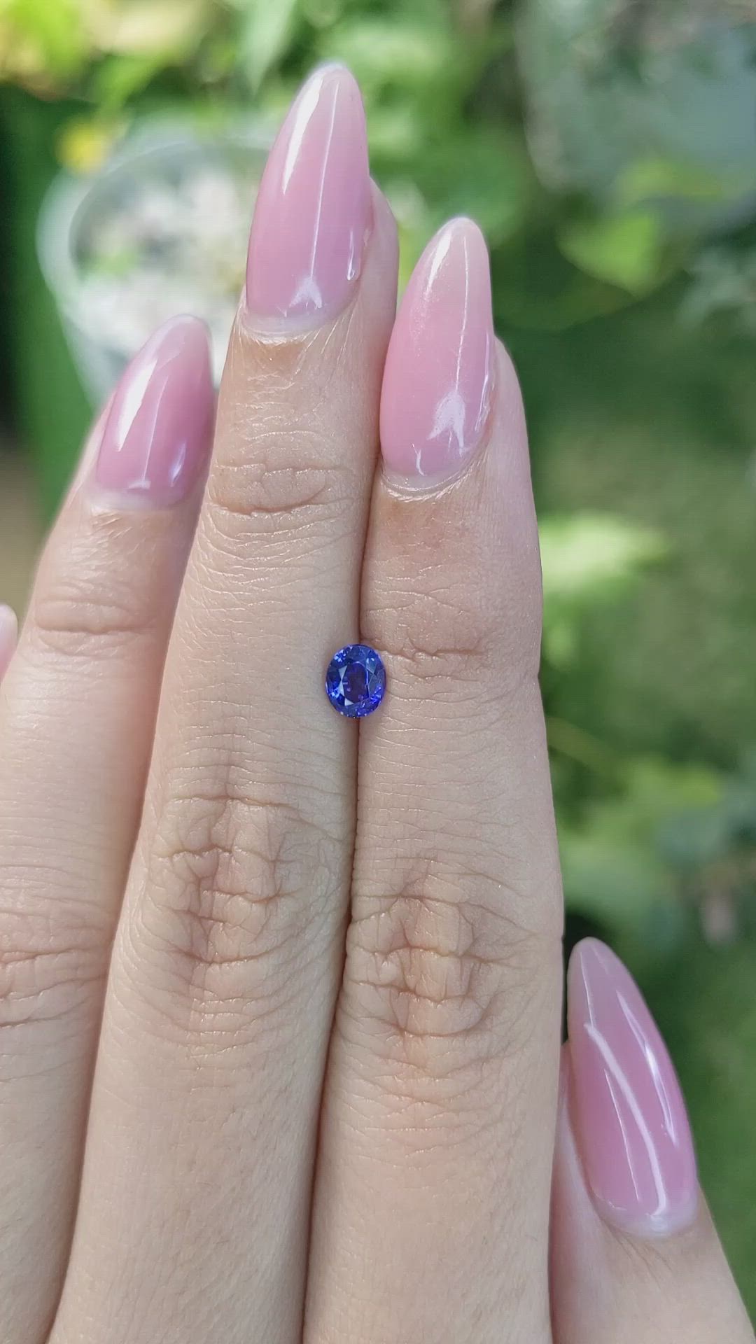0.55 Ct. Blue Sapphire from Ceylon (Sri Lanka) Size Video