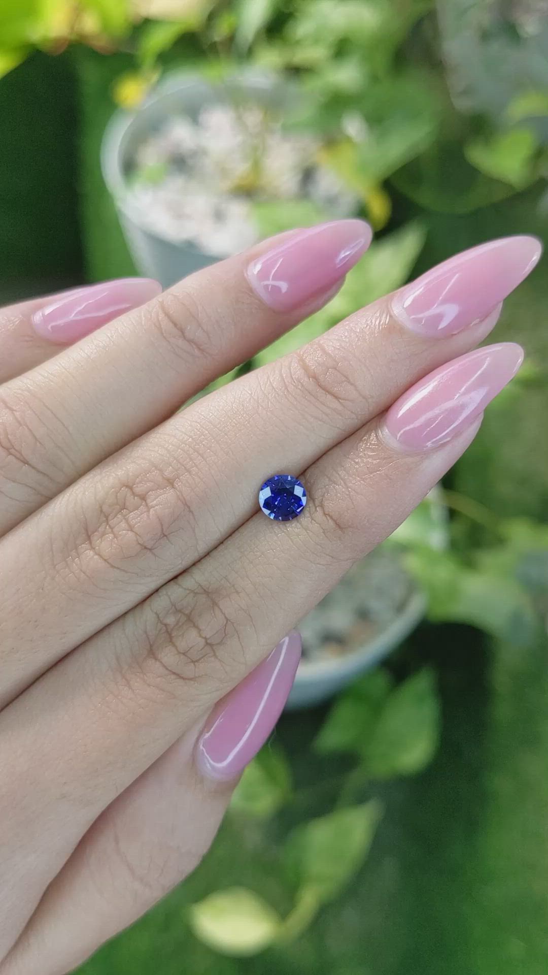 0.77 Ct. Blue Sapphire from Ceylon (Sri Lanka) Size Video