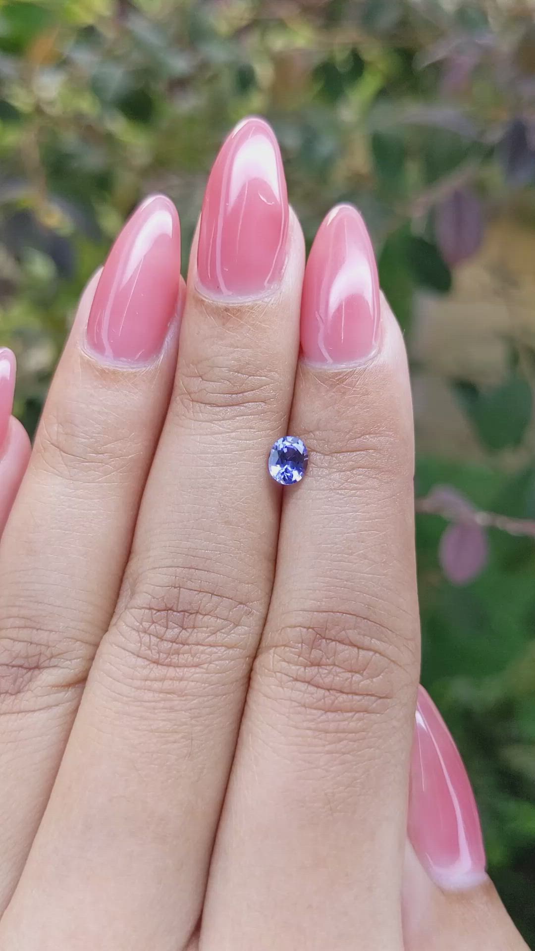 0.54 Ct. Blue Sapphire from Ceylon (Sri Lanka) Size Video