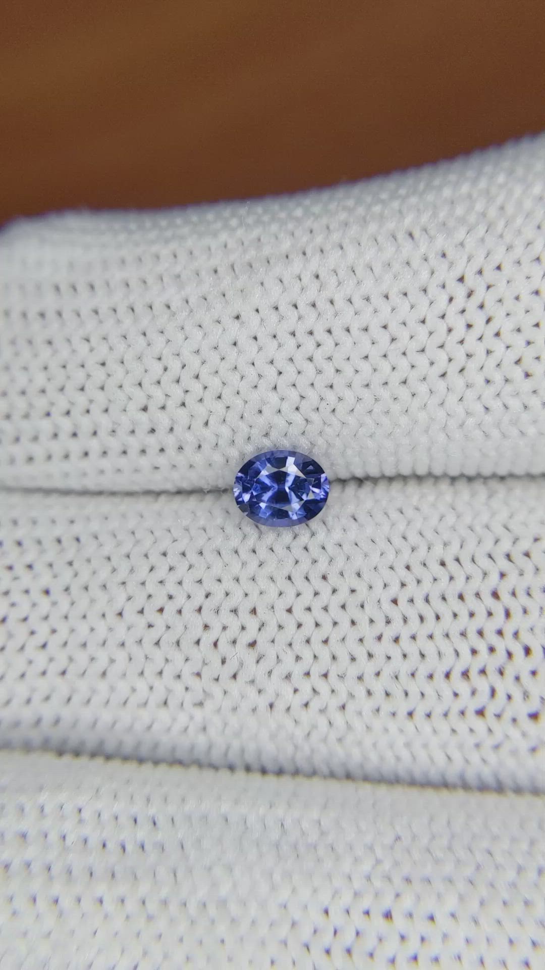 0.54 Ct. Blue Sapphire from Ceylon (Sri Lanka) Size Video