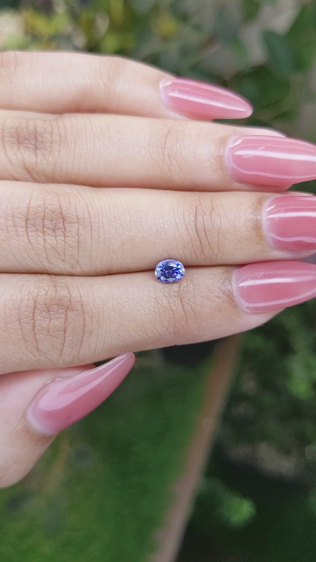 0.54 Ct. Blue Sapphire from Ceylon (Sri Lanka) Size Video