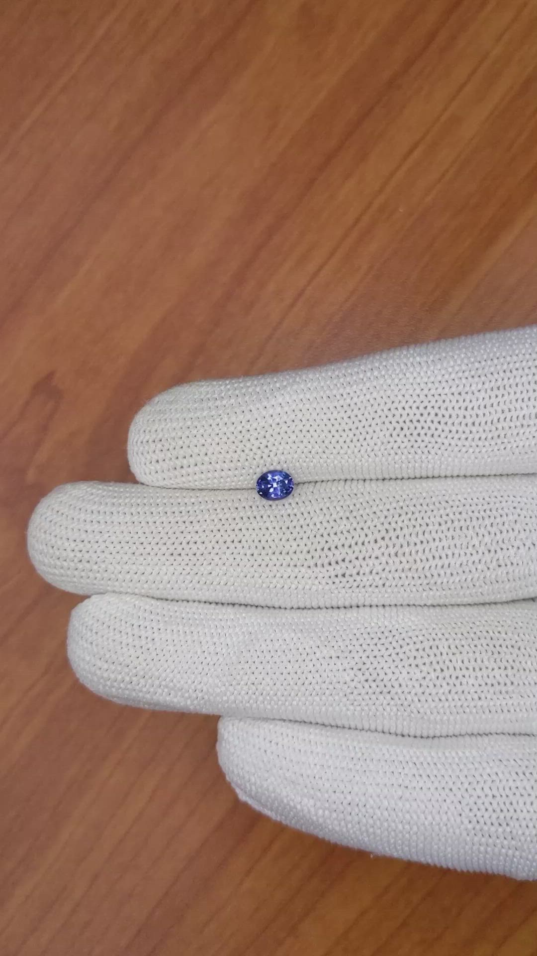 0.54 Ct. Blue Sapphire from Ceylon (Sri Lanka) Size Video