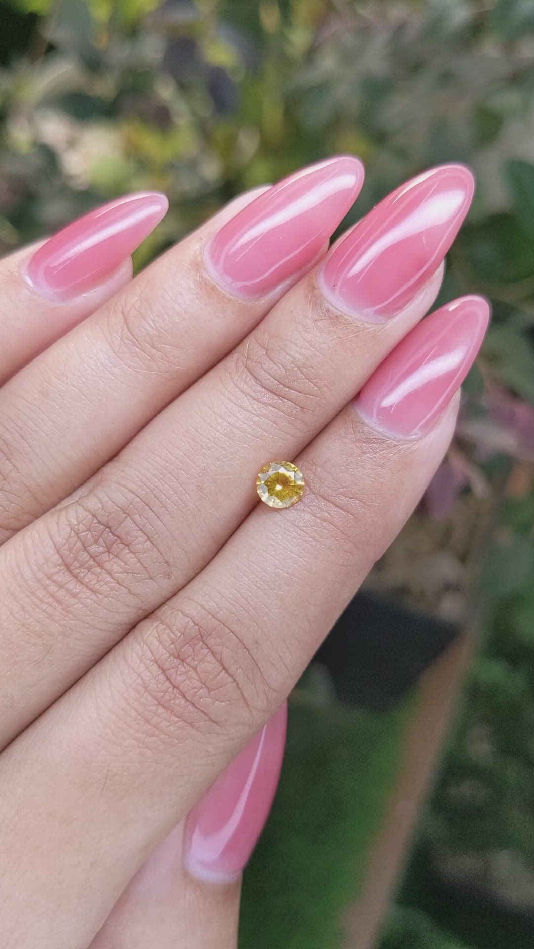 0.56 Ct. Yellow Sapphire from Ceylon (Sri Lanka) Size Video