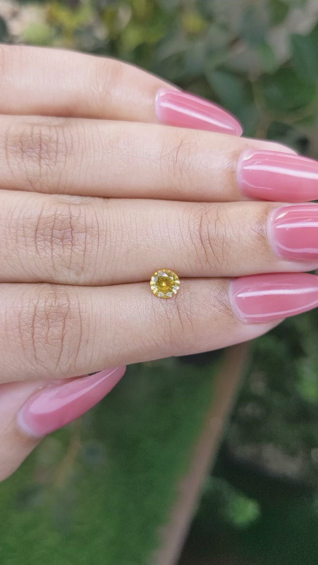 0.56 Ct. Yellow Sapphire from Ceylon (Sri Lanka) Size Video