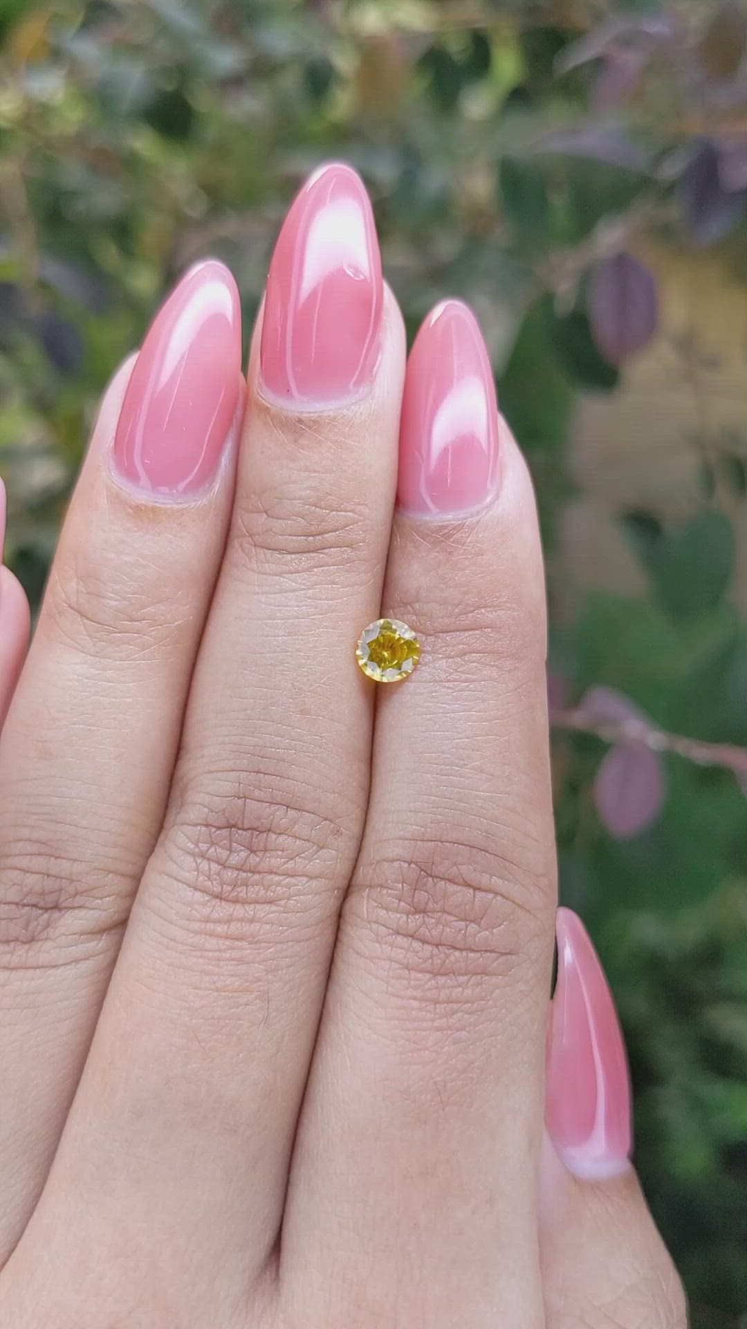 0.56 Ct. Yellow Sapphire from Ceylon (Sri Lanka) Size Video