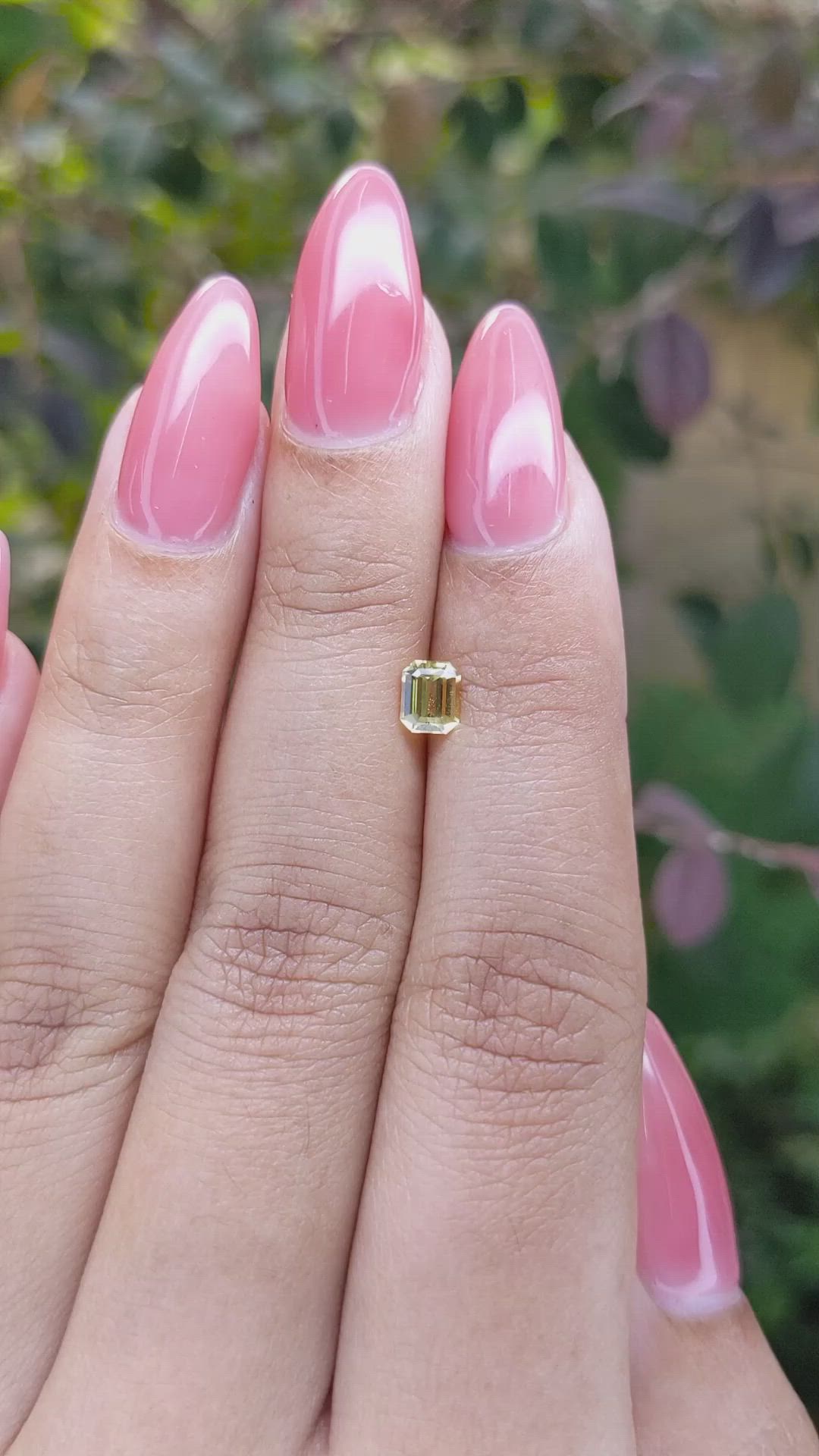 0.59 Ct. Yellow Sapphire from Ceylon (Sri Lanka) Size Video