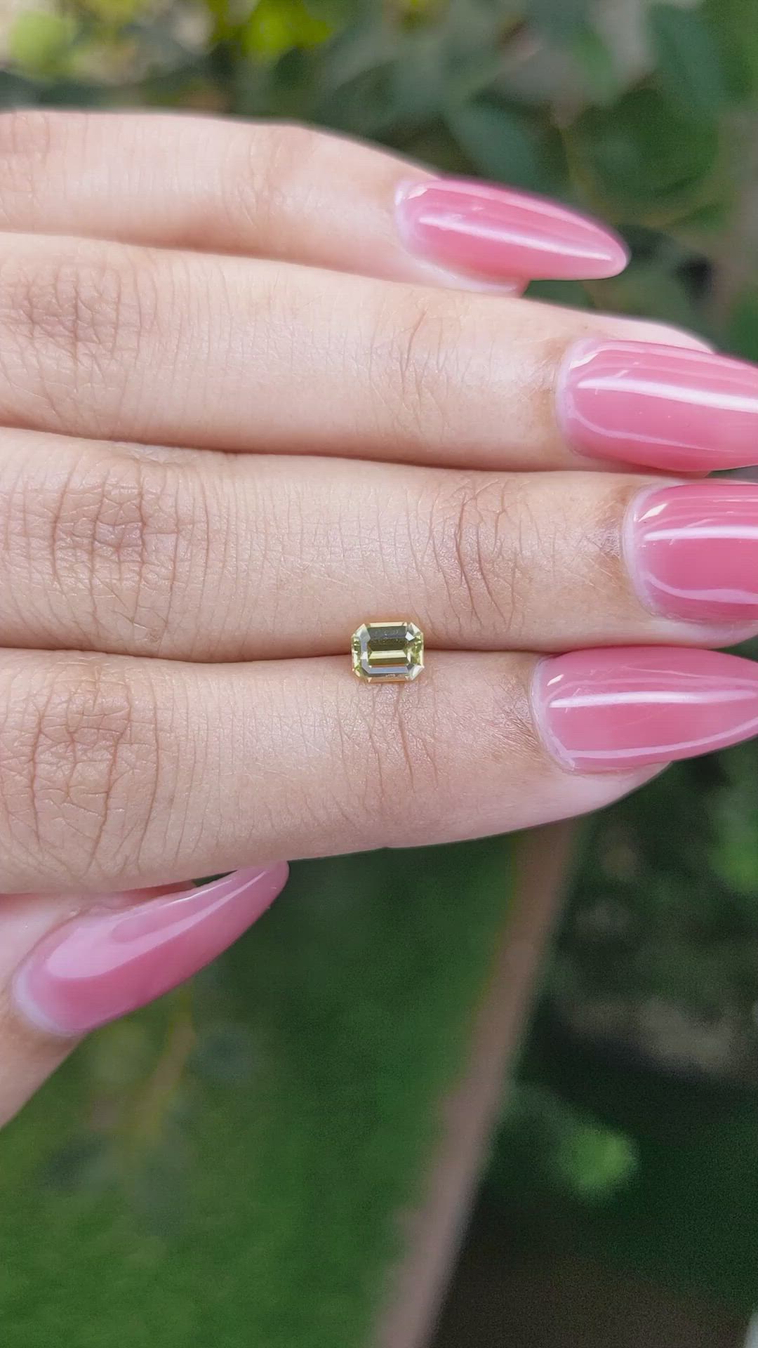 0.59 Ct. Yellow Sapphire from Ceylon (Sri Lanka) Size Video