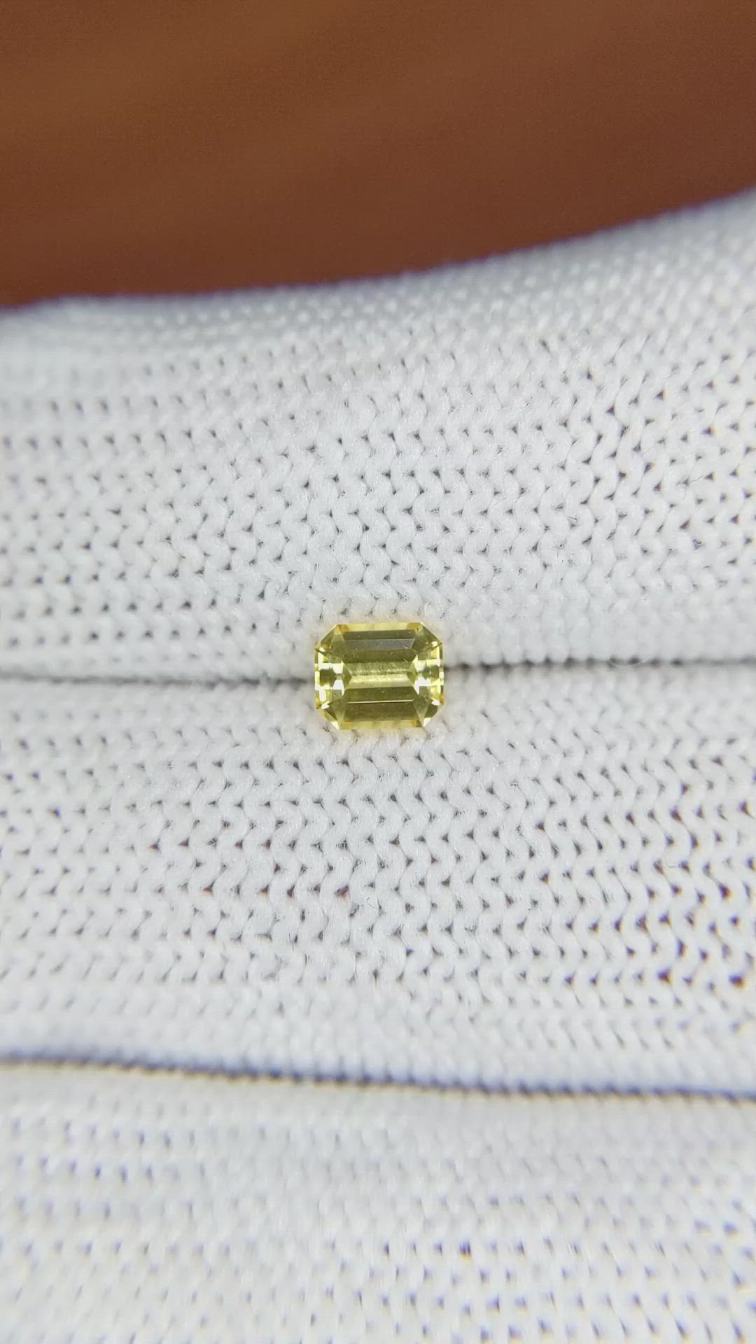 0.59 Ct. Yellow Sapphire from Ceylon (Sri Lanka) Size Video