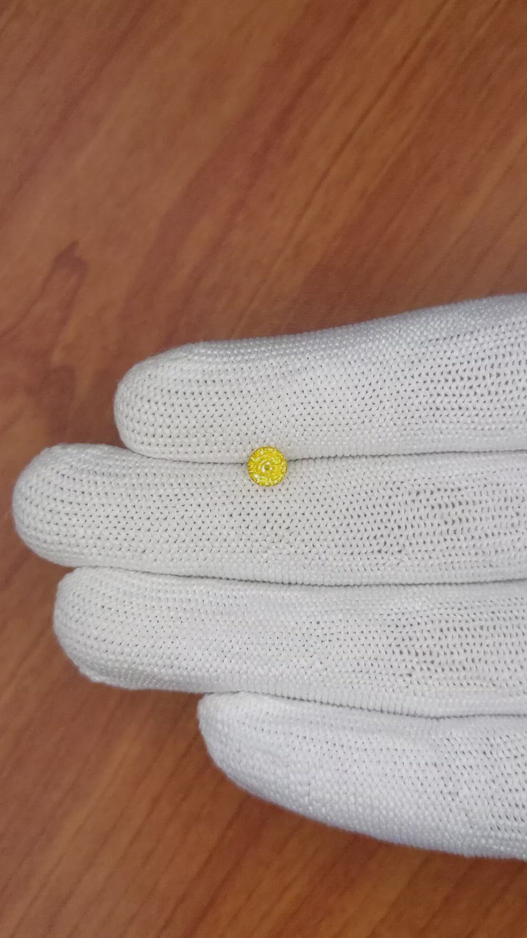 0.56 Ct. Yellow Sapphire from Ceylon (Sri Lanka) Size Video